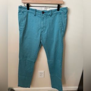 Hollister skinny chino turquoise pants